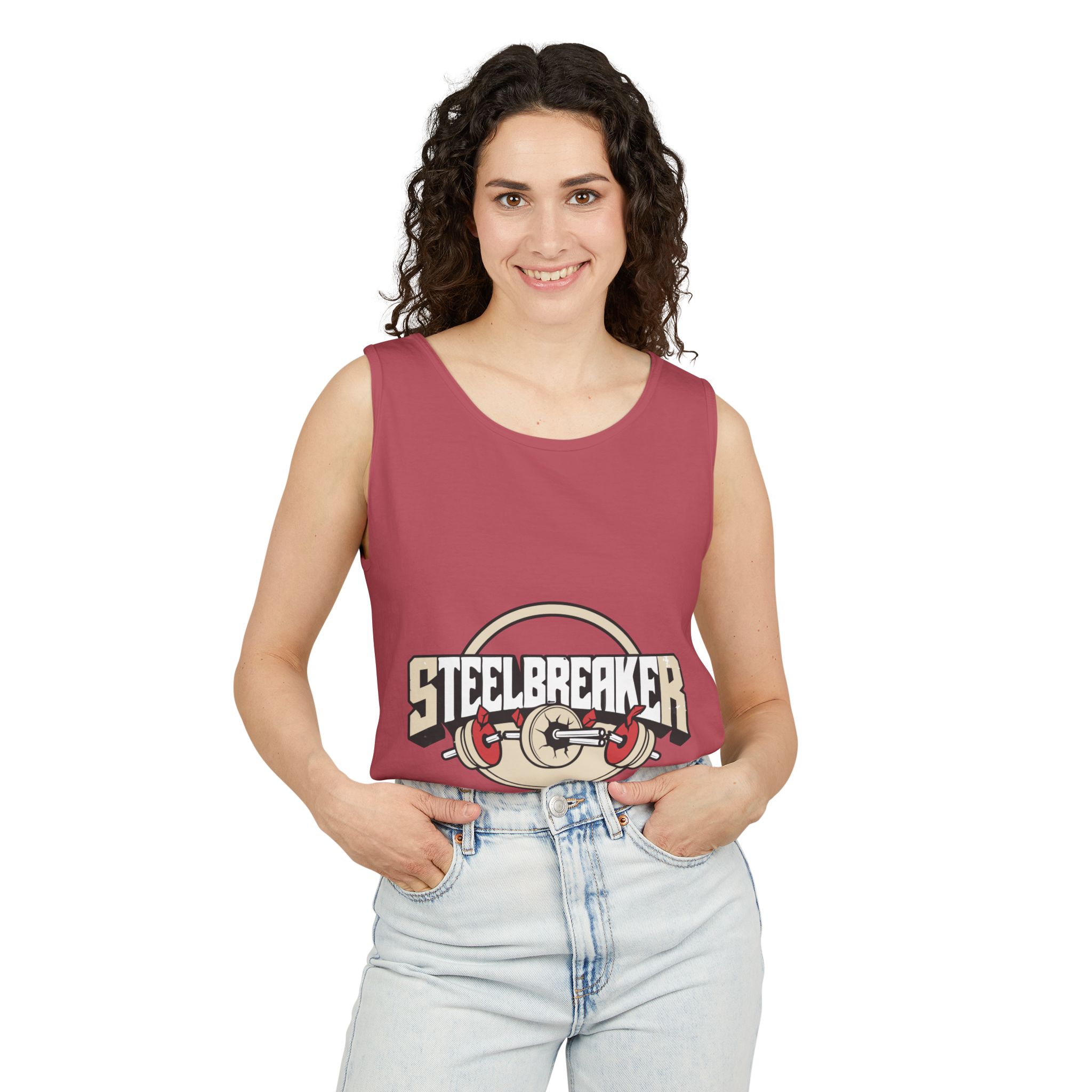 Steelbreaker Weightlifting Tank Top — Retro Barbell Gym Tee – Bild 47