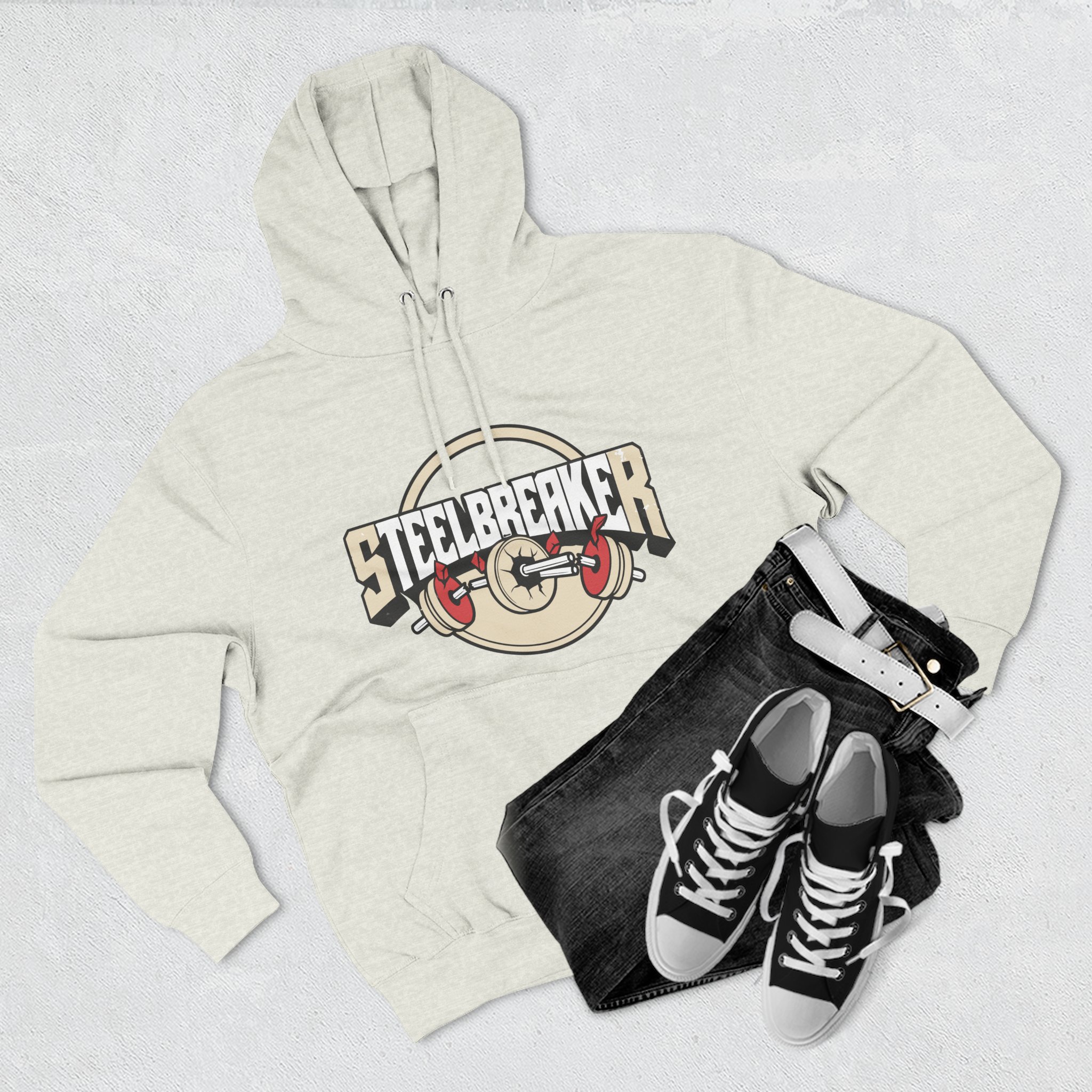 Steelbreaker Hoodie — 'Crack' Weightlifting Gym Pullover – Bild 15