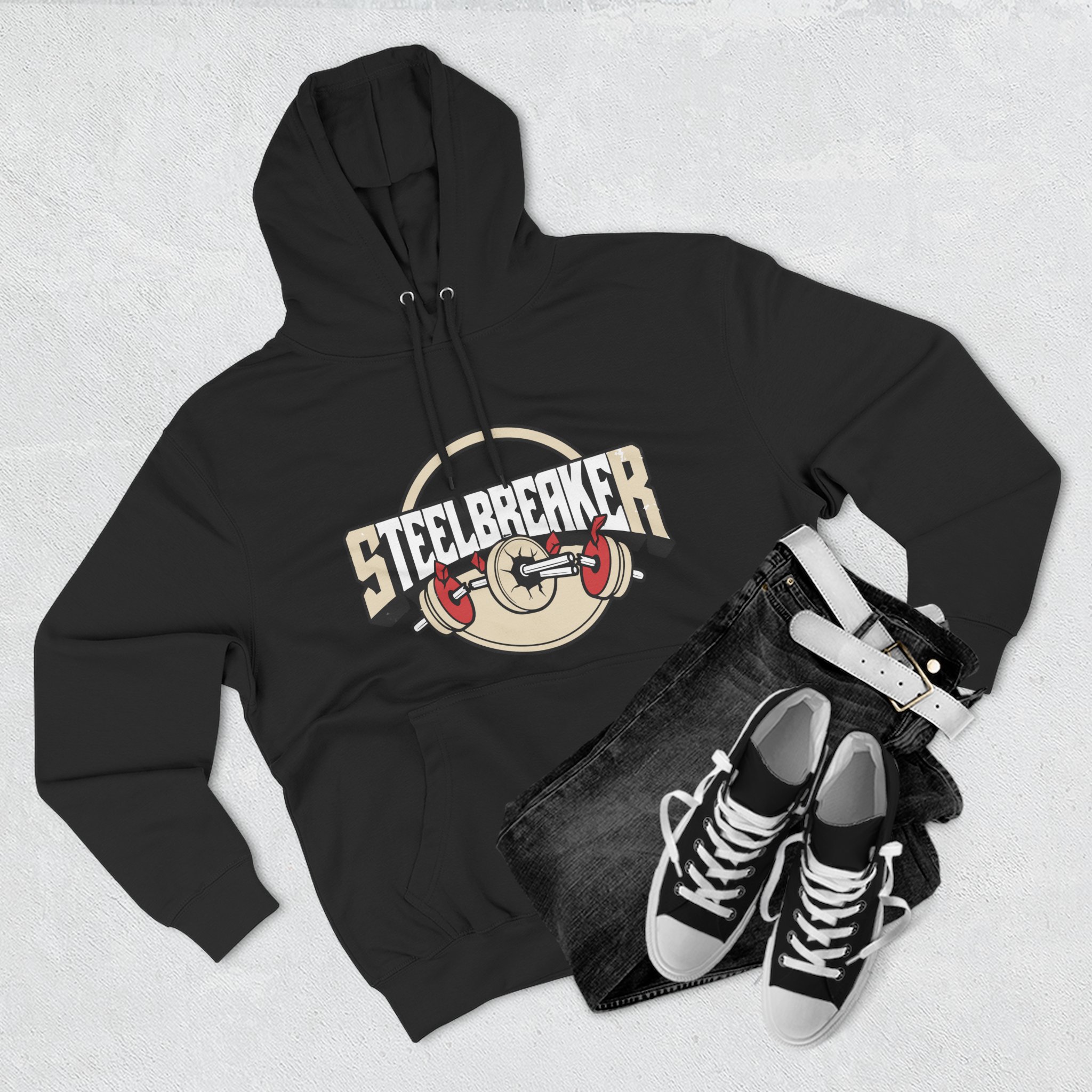 Steelbreaker Hoodie — 'Crack' Weightlifting Gym Pullover – Bild 11