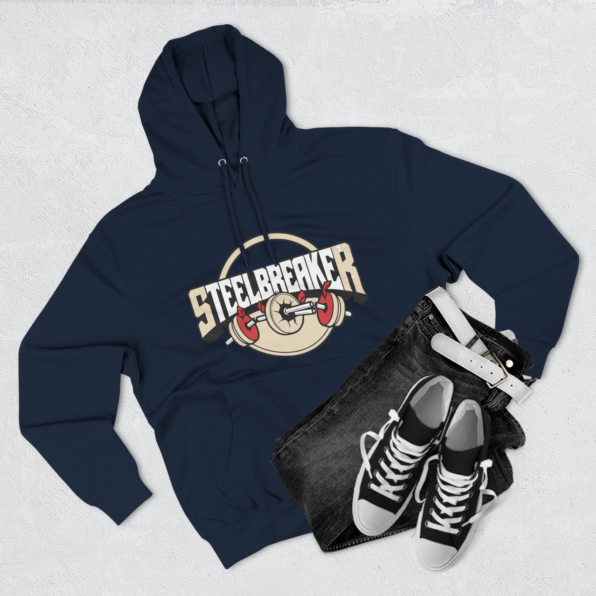 Steelbreaker Hoodie — 'Crack' Weightlifting Gym Pullover – Bild 23