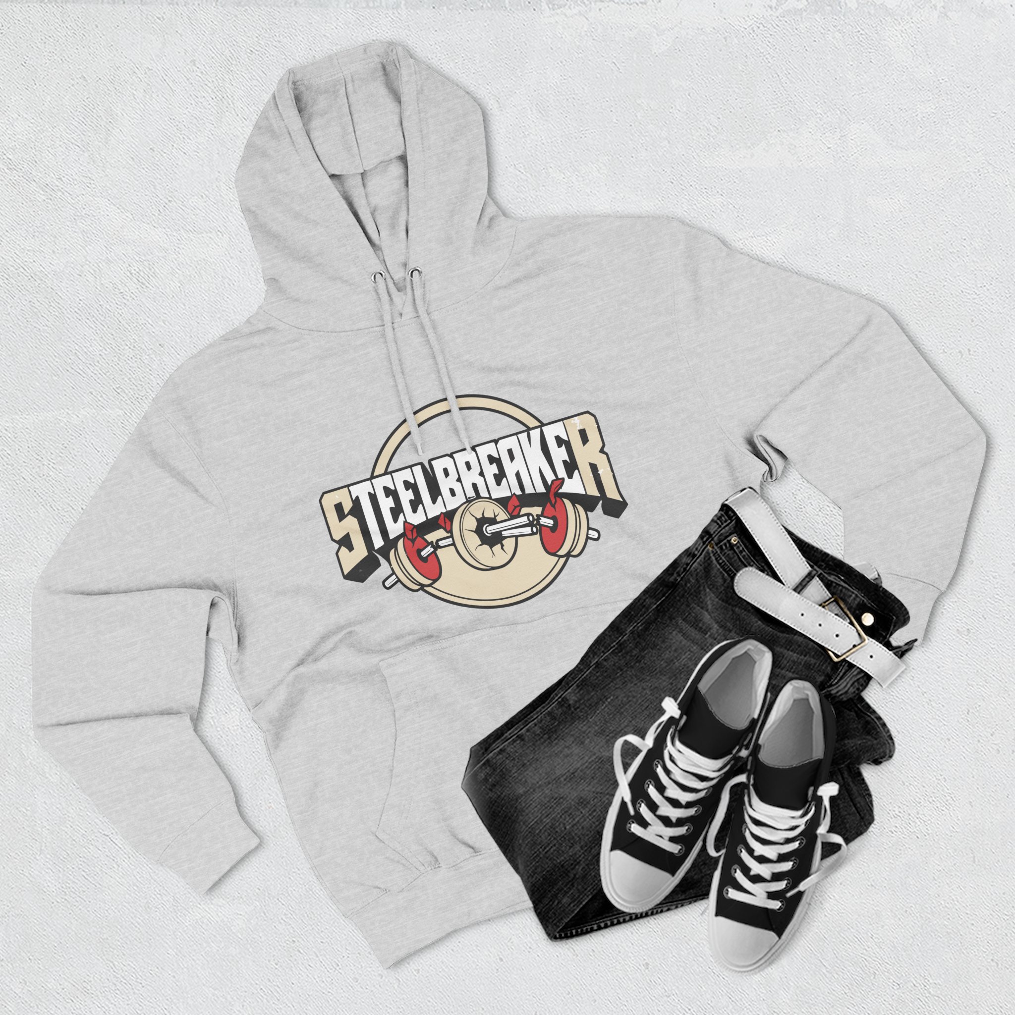 Steelbreaker Hoodie — 'Crack' Weightlifting Gym Pullover – Bild 3