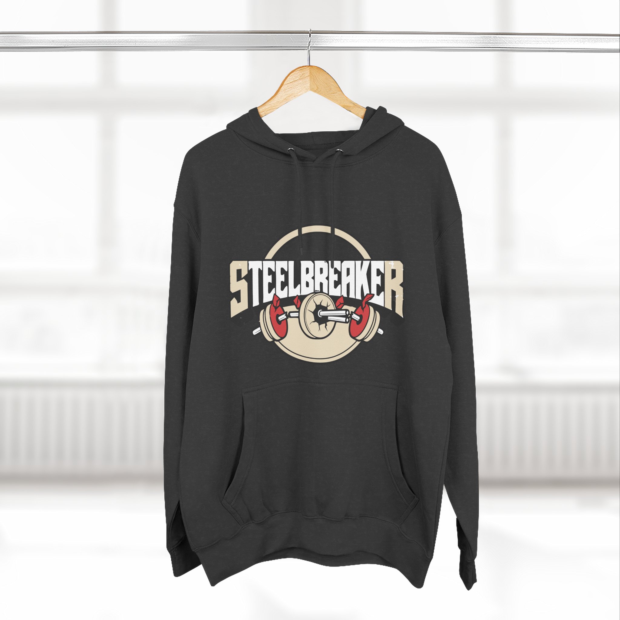 Steelbreaker Hoodie — 'Crack' Weightlifting Gym Pullover – Bild 8