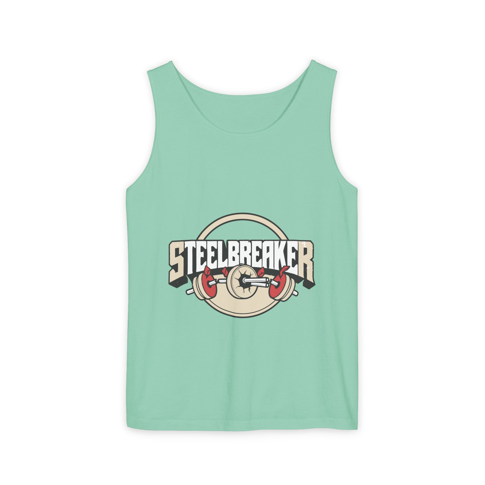 Steelbreaker Weightlifting Tank Top — Retro Barbell Gym Tee – Bild 17